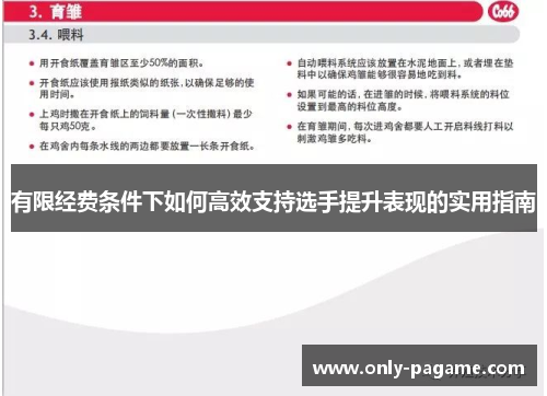 有限经费条件下如何高效支持选手提升表现的实用指南