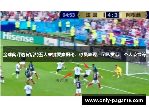 金球奖评选背后的五大关键要素揭秘：球员表现、团队贡献、个人荣誉等