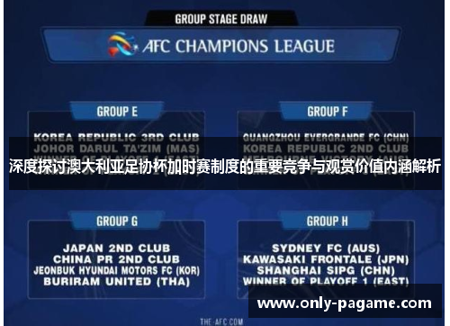 深度探讨澳大利亚足协杯加时赛制度的重要竞争与观赏价值内涵解析